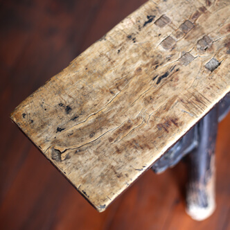 bench black lacquered - 山東省の長椅子 黒漆 