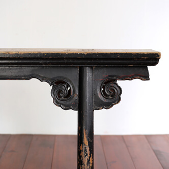 bench black lacquered - 山東省の長椅子 黒漆 