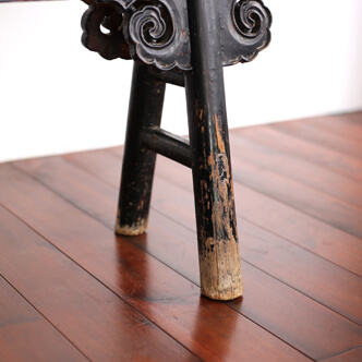 bench black lacquered - 山東省の長椅子 黒漆 