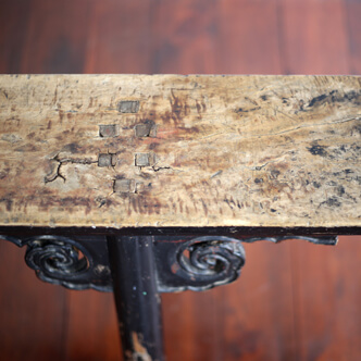 bench black lacquered - 山東省の長椅子 黒漆 