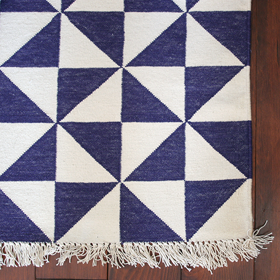 cotton rug geometric pattern TRIANGLE / コットンラグ 幾何学模様