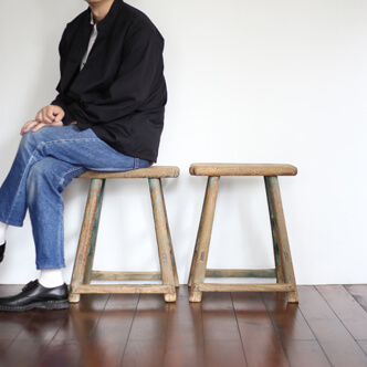 stool square - 河北省の小椅子 四角 