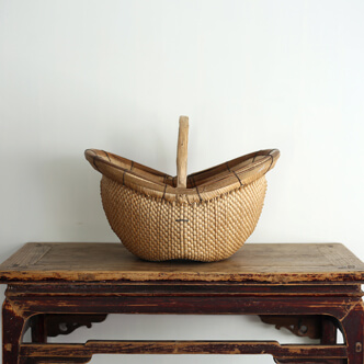 basket - 山東省の籠 楕円 