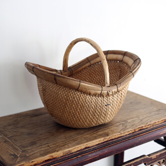 basket - 山東省の籠 楕円 