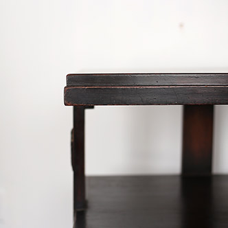 square table with shelf - 四角机 棚付